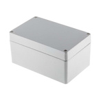 RS PRO Grey Die Cast Aluminium Enclosure, IP66, Grey Lid, 160 x 100 x 81mm
