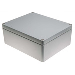 RS PRO Grey Die Cast Aluminium Enclosure, IP66, Grey Lid, 280 x 230 x 110mm