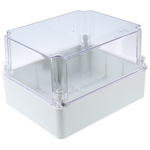 RS PRO Grey ABS Enclosure, IP55, Grey Lid, 210 x 160 x 260mm