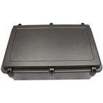 RS PRO Black Aluminium Enclosure, IP67, Flanged, Black Lid, 262 x 182 x 90mm