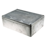 RS PRO Silver Die Cast Aluminium Enclosure, IP66, Silver Lid, 330 x 230 x 110mm
