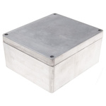 RS PRO Silver Die Cast Aluminium Enclosure, IP66, Silver Lid, 230 x 200 x 110mm