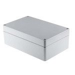 RS PRO Grey Die Cast Aluminium Enclosure, IP66, Grey Lid, 280 x 180 x 100mm