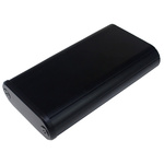 Takachi Electric Industrial MXA Series Black Aluminium Handheld Enclosure, 41 x 74 x 15mm