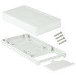 Hammond 1599 Series Grey Flame Retardant ABS Handheld Enclosure, Integral Battery Compartment, IP54, 130 x 65 x 25mm