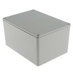 RS PRO Grey Die Cast Aluminium Enclosure, Grey Lid, 139.1 x 101.5 x 76.7mm