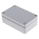 RS PRO Grey Die Cast Aluminium Enclosure, IP66, Grey Lid, 98 x 64 x 34mm