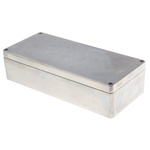 RS PRO Silver Die Cast Aluminium Enclosure, IP66, Silver Lid, 360 x 160 x 90mm