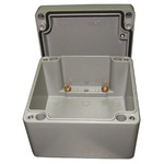 RS PRO Silver Die Cast Aluminium Enclosure, IP66, Silver Lid, 600 x 310 x 110mm