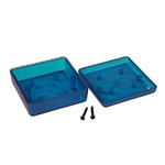 Hammond Transparent Blue ABS Instrument Case, 66 x 66 x 28mm