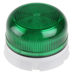 Klaxon Flashguard QBS Green Xenon Beacon, 12 V dc, 24 V dc, Flashing, Surface Mount