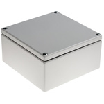 RS PRO Light Grey Mild Steel Terminal Box, IP66, 150 x 80 x 150mm