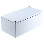 RS PRO Light Grey Mild Steel Terminal Box, IP66, 300 x 120 x 200mm