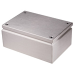 RS PRO Unpainted Stainless Steel Terminal Box, IP66, 300 x 200 x 120mm