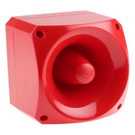 Klaxon Nexus 110 Red 64 Tone Electronic Sounder ,24 → 48 V ac, 116dB at 1 Metre, IP66