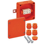 Spelsberg WKE Series Orange Junction Box, IP54, IP65, 3 Terminals, 100 x 100 x 50mm
