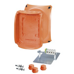 HENSEL Orange Polycarbonate Junction Box, IP65, IP66, 5 Terminals, 155 x 92 x 210mm