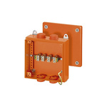 HENSEL Orange Steel Junction Box, IP66, 5 Terminals, 200 x 200 x 89mm