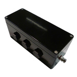 CE-TEK CEP Series Black Polyester Junction Box, IP66, ATEX, 75 x 190 x 75mm