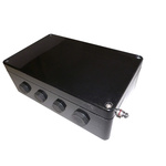 CE-TEK CEP Series Black Polyester Junction Box, IP66, ATEX, 160 x 90 x 260mm
