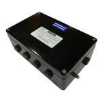 CE-TEK CEP Series Black Polyester Junction Box, IP66, 26 Terminals, ATEX, 160 x 90 x 260mm
