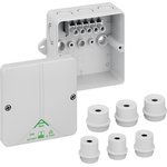 Gunther Spelsberg Abox m 040 Series Grey Polystyrene Junction Box, IP54, IP65, 5 Terminals, 94 x 94 x 57mm