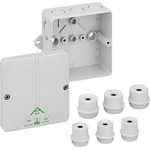 Gunther Spelsberg Abox m 040 Series Grey Polystyrene Junction Box, IP54, IP65, 0 Terminals, 94 x 94 x 57mm