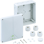Gunther Spelsberg Abox 160 Series Grey Polystyrene Junction Box, IP54, IP65, 0 Terminals, 180 x 180 x 91mm