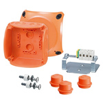 HENSEL FK Series Orange Polycarbonate Terminal Box, IP55, IP66, 5 Terminals, 70 x 104 x 104mm