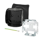 HENSEL KF Series Black Polycarbonate Terminal Box, IP66, IP67, 0 Terminals, 77 x 130 x 130mm