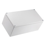 RS PRO Light Grey Mild Steel Terminal Box, IP66, 300 x 120 x 150mm