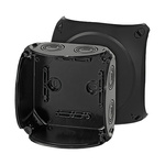 HENSEL ENYCASE DK Series Black Polycarbonate Junction Box, 130 x 130 x 77mm