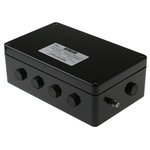 CE-TEK CEP Series Black Polyester Junction Box, IP66, 26 Terminals, ATEX, 260 x 160 x 90mm