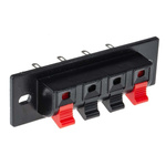 RS PRO Panel Mount Speaker Terminal Socket, 4 Way, 3A, Quick Connect Termination