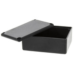 Black ABS Potting Box With Lid, 54 x 38 x 23mm