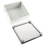 Fibox CAB PCQ Series Polycarbonate Wall Box, IP66, IP67, Viewing Window, 172 mm x 298 mm x 298mm