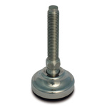 RS PRO M12 50mm Dia. Rubber Adjustable Foot, 1500kg Static Load Capacity 30° Tilt Angle