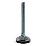 RS PRO M12 60mm Dia. Rubber Adjustable Foot, 700kg Static Load Capacity 10° Tilt Angle