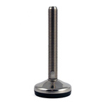 RS PRO M16 60mm Dia. Rubber Adjustable Foot, 700kg Static Load Capacity 10° Tilt Angle