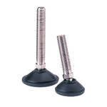 Nu-Tech Engineering M8 50mm Dia. Steel Levelling Adjustable Foot, 450kg Static Load Capacity 10° Tilt Angle