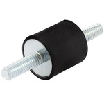 RS PRO Cylindrical M10 Anti Vibration Mount, Male to Male Bobbin with 96.2kg Compression Load