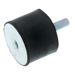 RS PRO Cylindrical M5 Anti Vibration Mount, Male to Female Bobbin with 8.43kg Compression Load