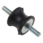 RS PRO M6 Anti Vibration Mount, Male to Male Bobbin with 22kg Compression Load