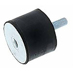 RS PRO Cylindrical M6 Anti Vibration Mount, Male to Female Bobbin with 20.68kg Compression Load