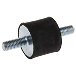 FIBET M8 Anti Vibration Mount, Male to Male Bobbin with 72.4kg Compression Load