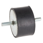 RS PRO M8 Anti Vibration Mount, Male to Male Bobbin with 197.92kg Compression Load