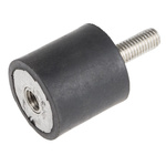RS PRO M8 Anti Vibration Mount, Male to Female Bobbin with 54.56kg Compression Load