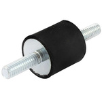 RS PRO Cylindrical M10 Anti Vibration Mount, Male to Male Bobbin with 116.8kg Compression Load