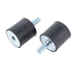 FIBET M8 Anti Vibration Mount, Male to Female Bobbin with 67.2kg Compression Load