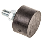 FIBET Cylindrical M6 Anti Vibration Mount, Male Buffer Foot with 79.2kg Compression Load